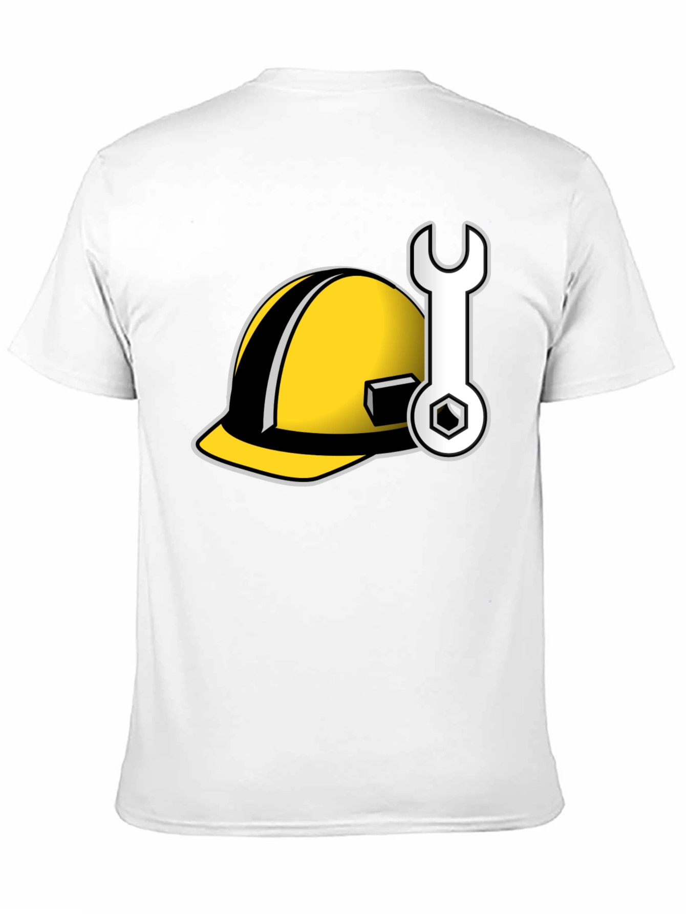 Construction Worker Tee: Hard Hat & Wrench Graphic