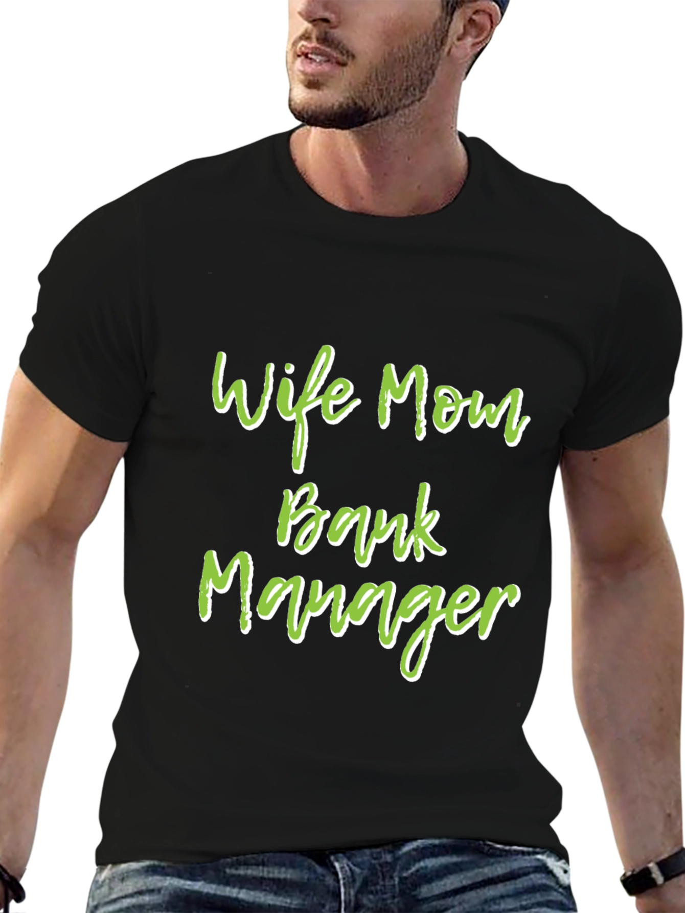 Wife Mom Bank Manager Graphic Tee - Black