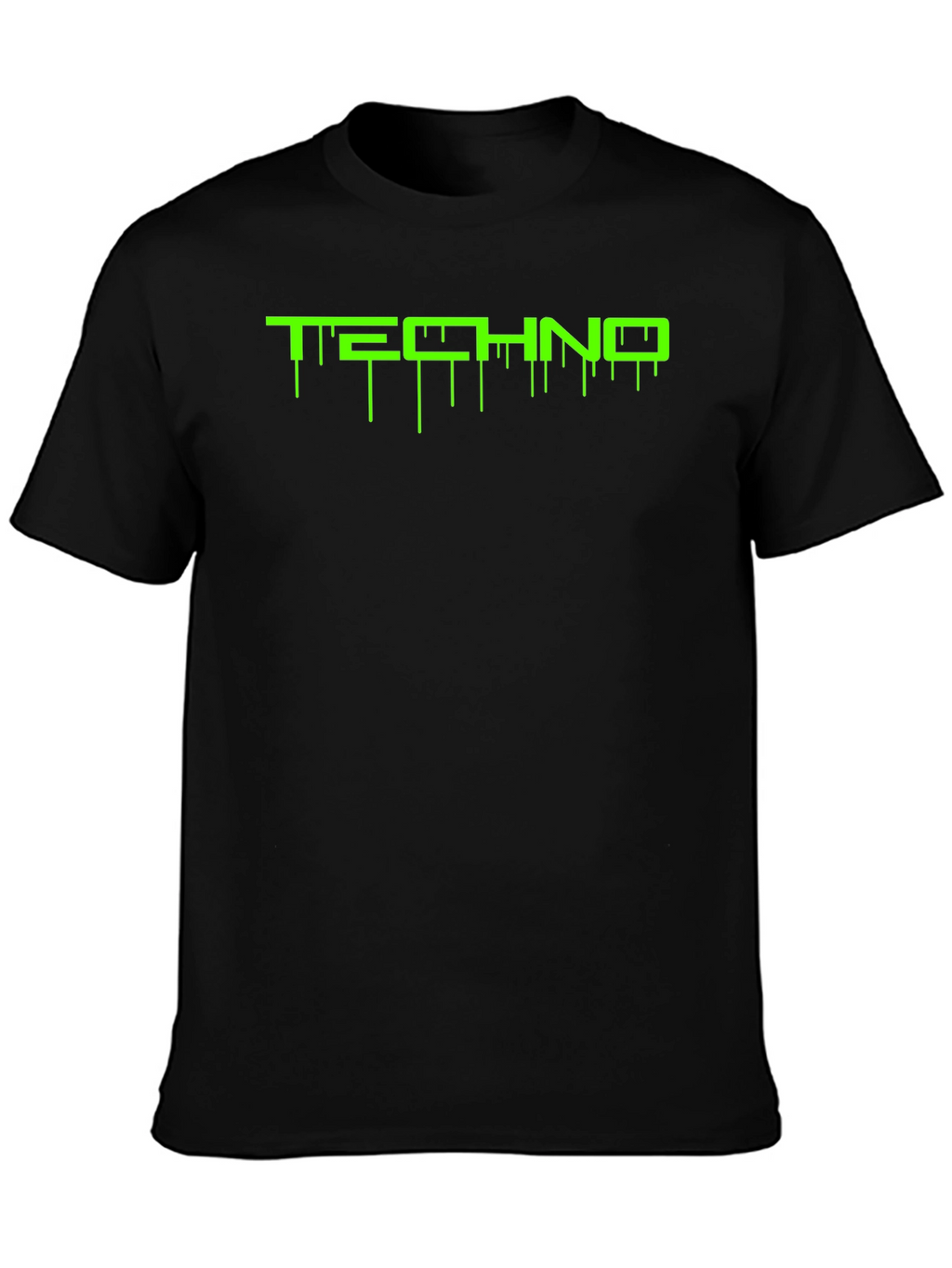 Techno Drip Black T-Shirt - Electronic Music Rave Tee