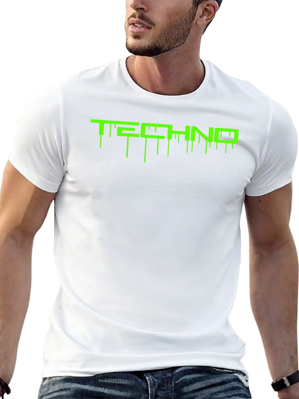 Techno Drip Black T-Shirt - Electronic Music Rave Tee