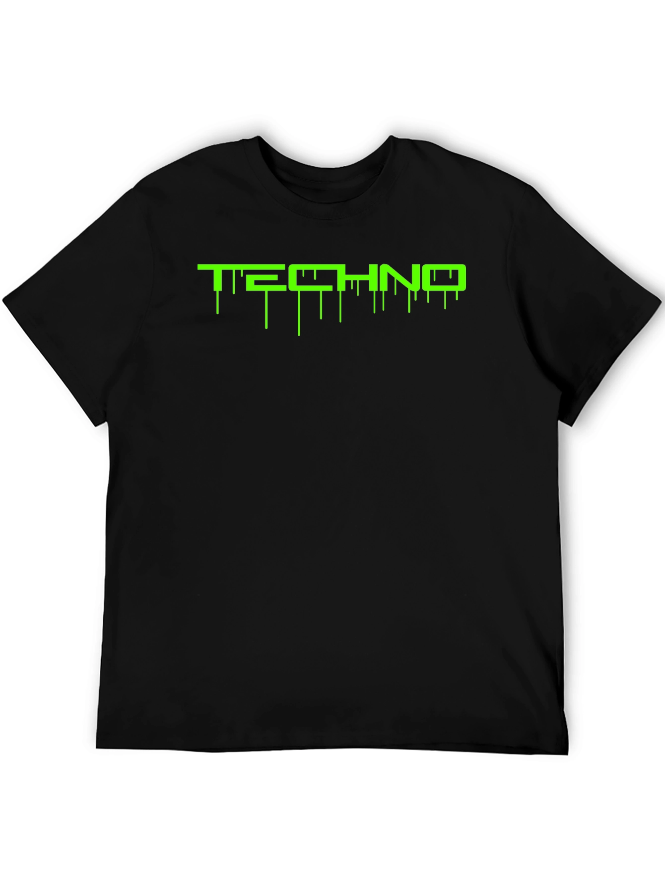 Techno Drip Black T-Shirt - Electronic Music Rave Tee