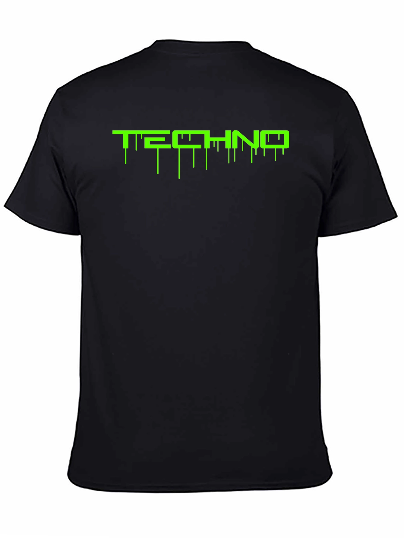 Techno Drip Black T-Shirt - Electronic Music Rave Tee