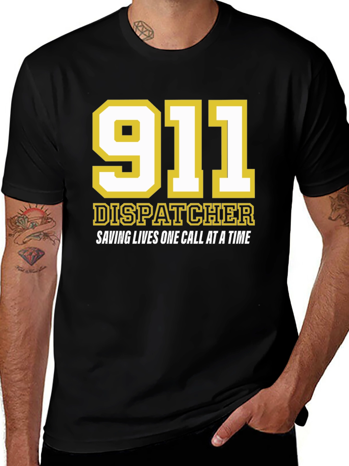 911 Dispatcher T-Shirt - Saving Lives One Call At A Time