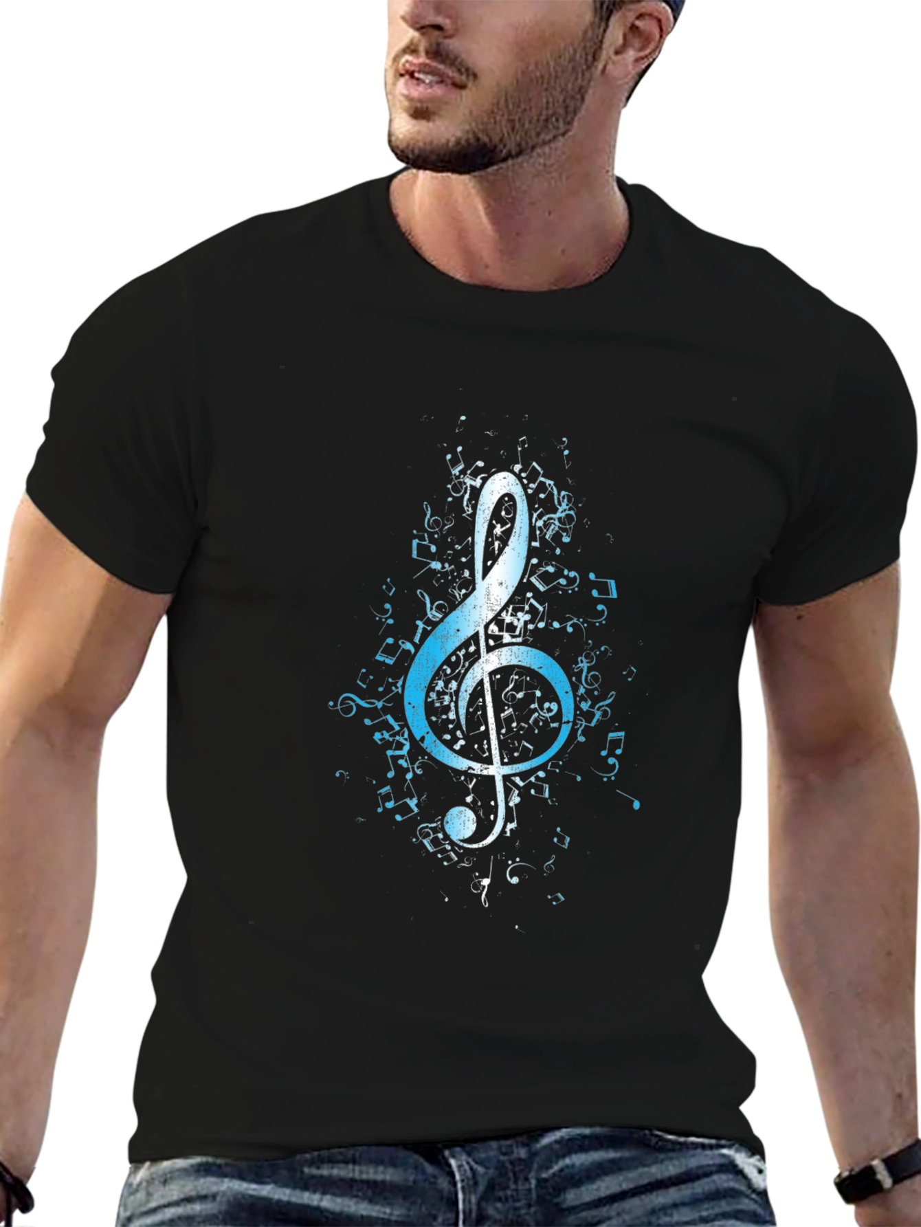 Music Note Treble Clef Graphic T-Shirt