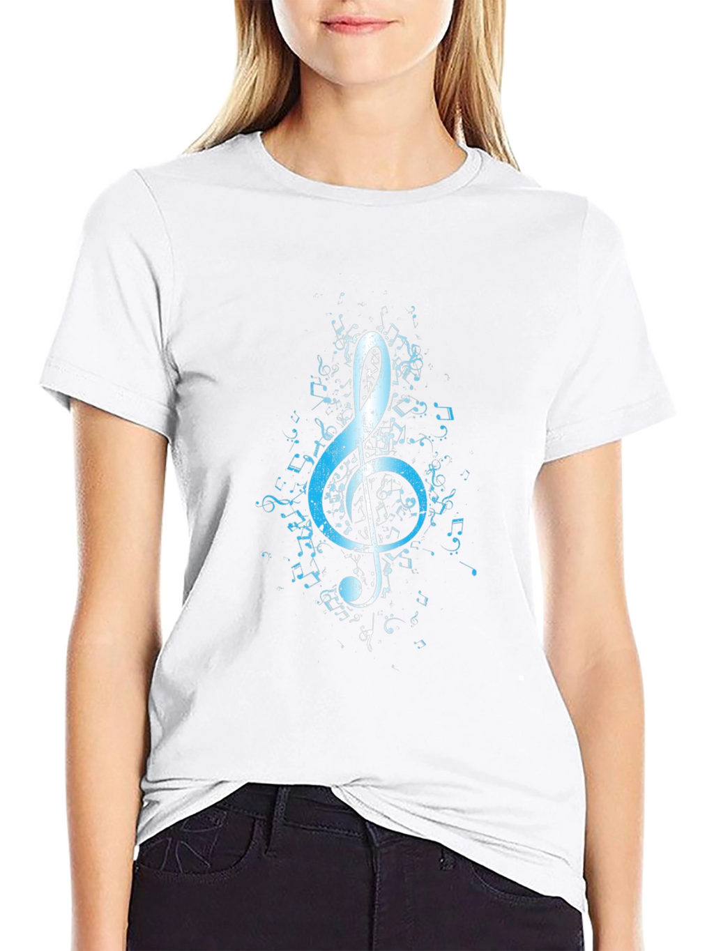 Music Note Treble Clef Graphic T-Shirt