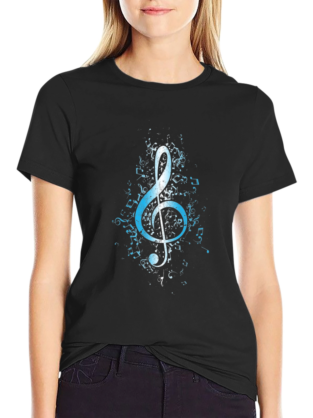 Music Note Treble Clef Graphic T-Shirt