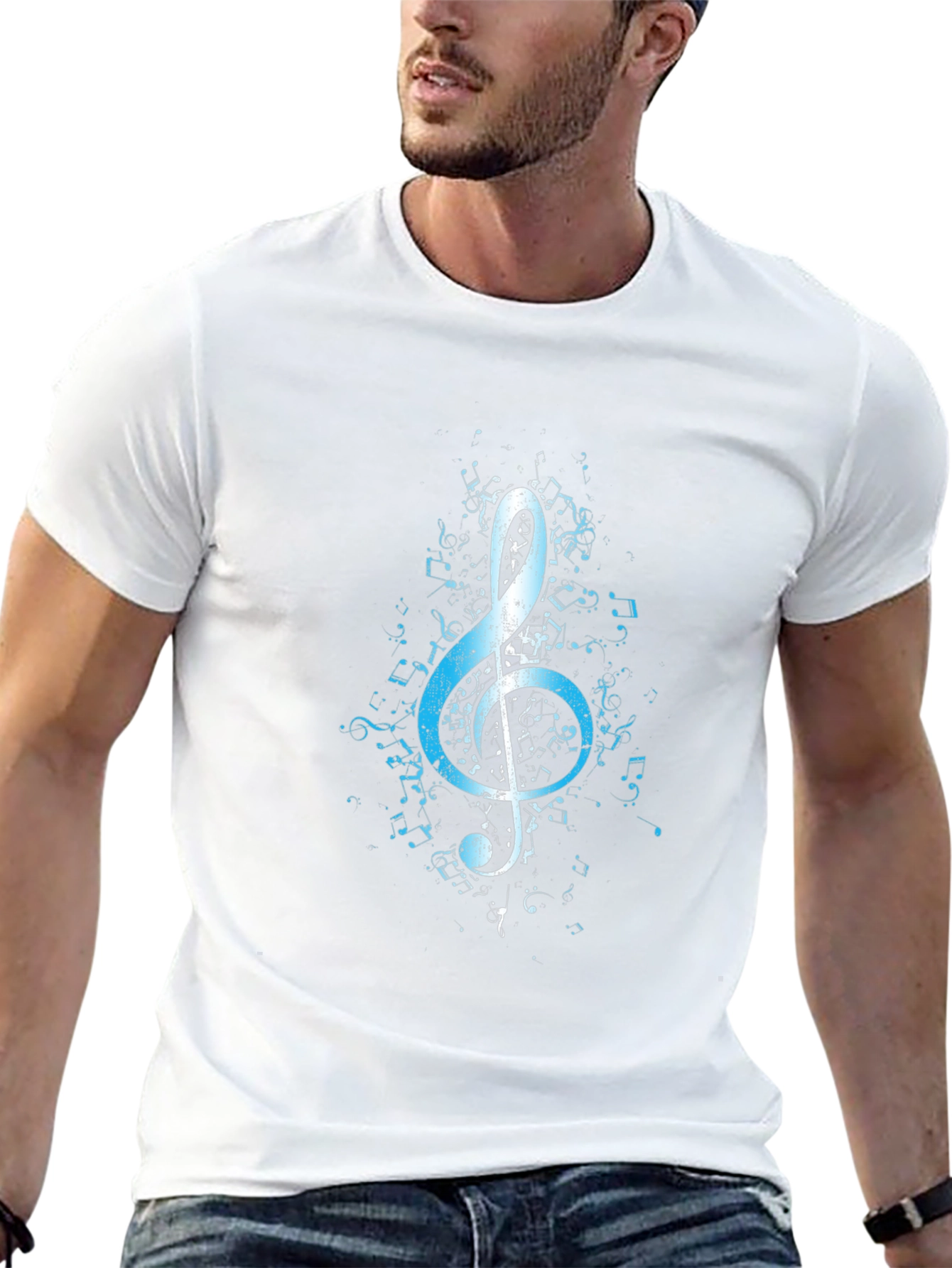 Music Note Treble Clef Graphic T-Shirt