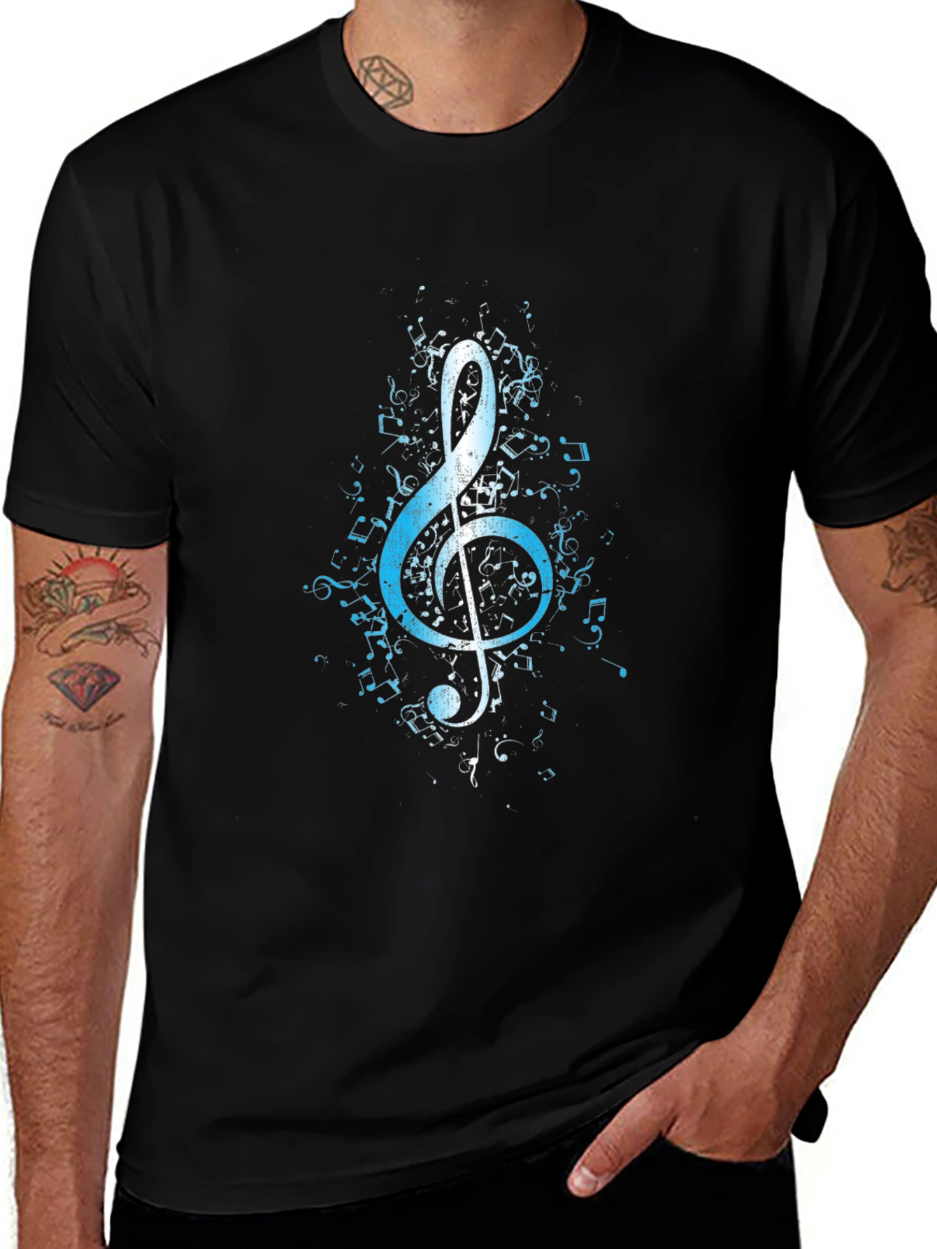 Music Note Treble Clef Graphic T-Shirt