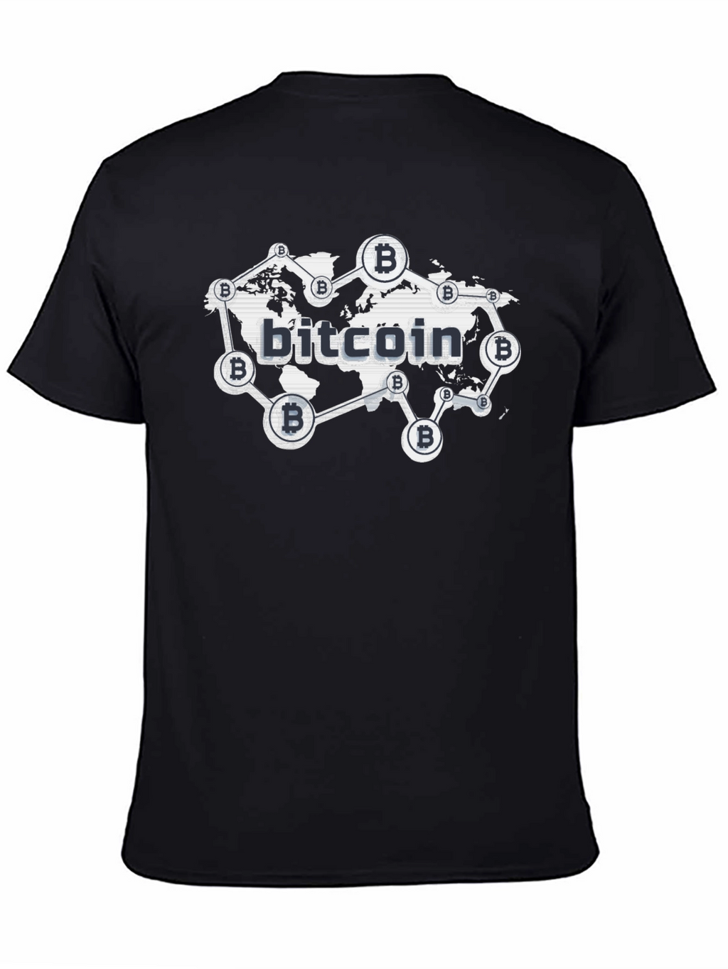 Bitcoin Global Network Black T-Shirt