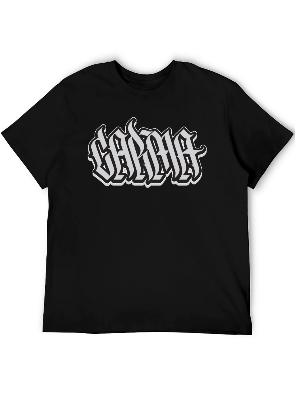 Calma Graphic Tee - Black Cotton T-Shirt