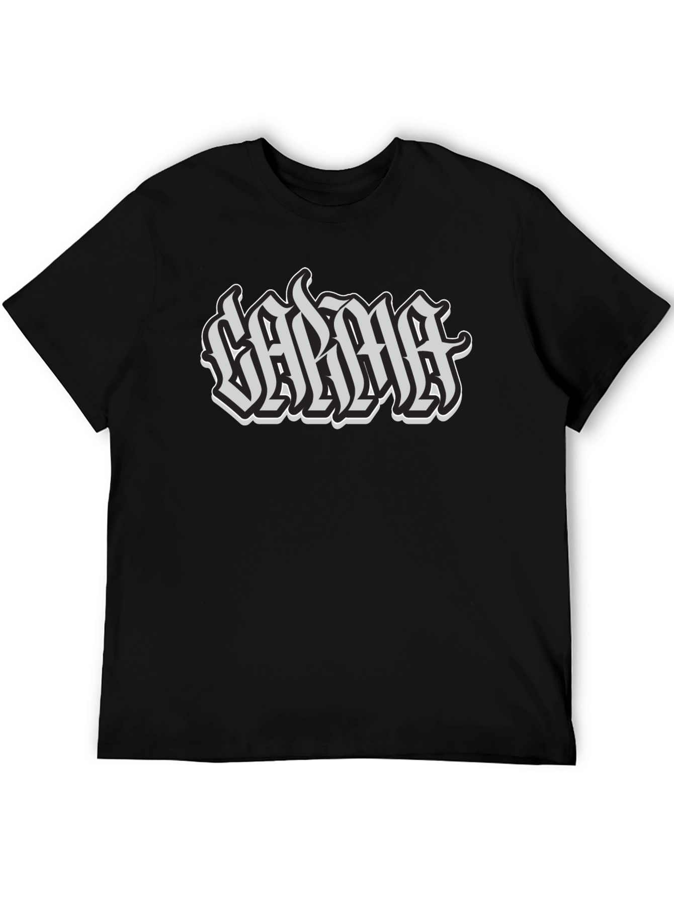 Calma Graphic Tee - Black Cotton T-Shirt