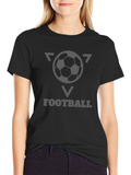 Football Graphic Tee - Stylish Black T-Shirt