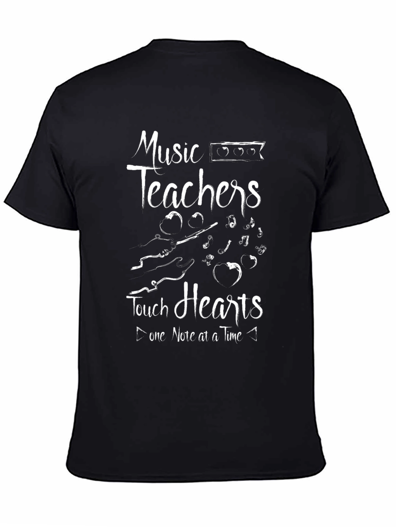 Music Teachers Touch Hearts Graphic T-Shirt