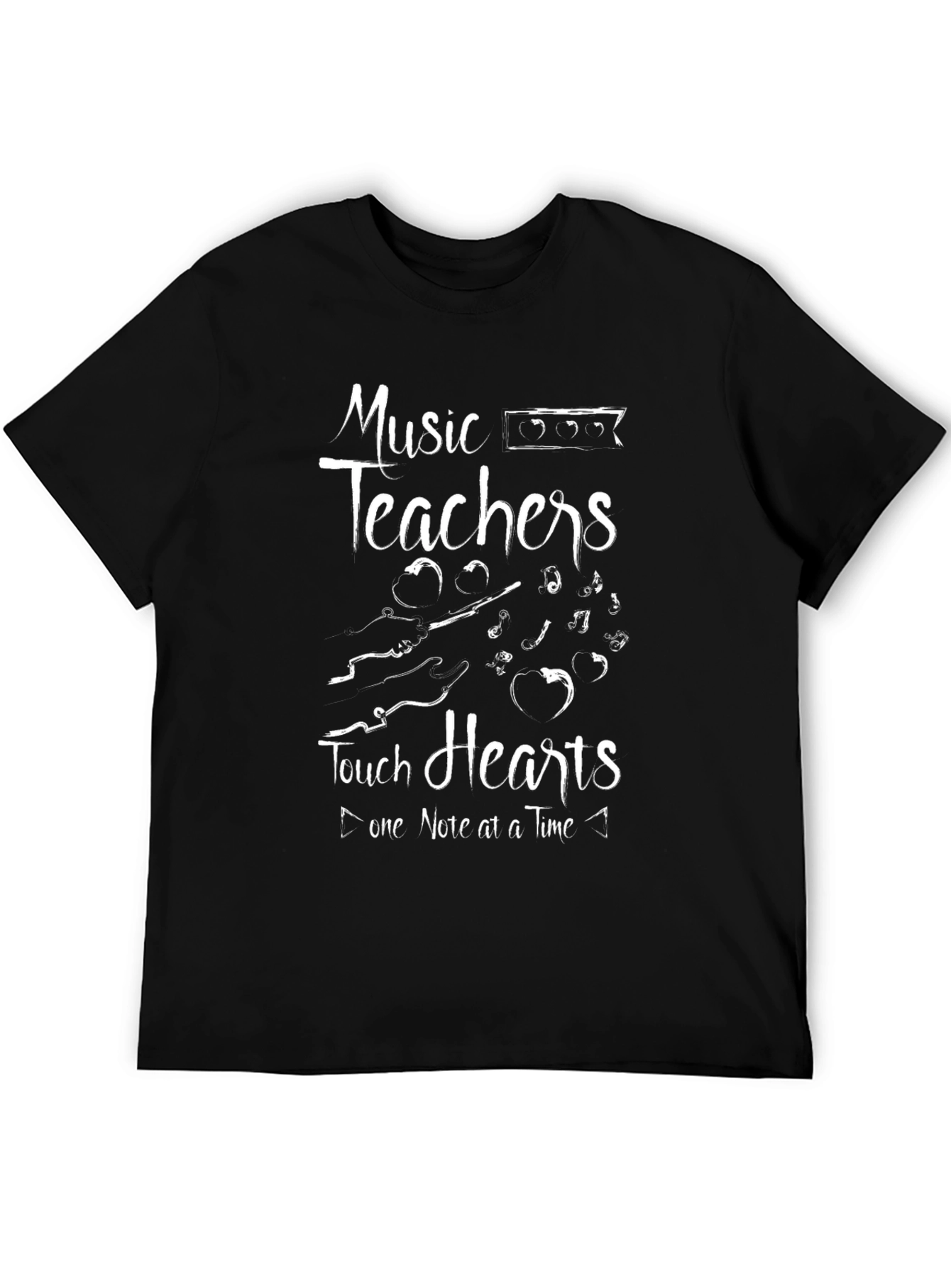 Music Teachers Touch Hearts Graphic T-Shirt