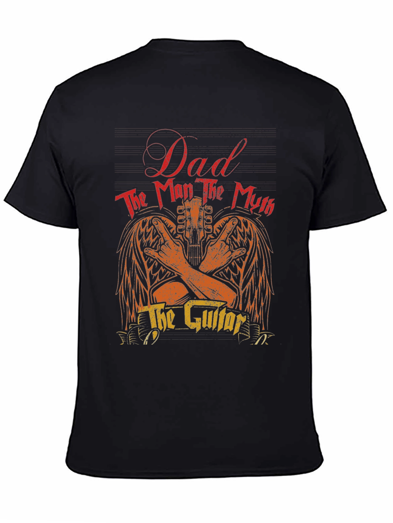 Dad Guitar Graphic T-Shirt - Rocker Fathers Day Tee