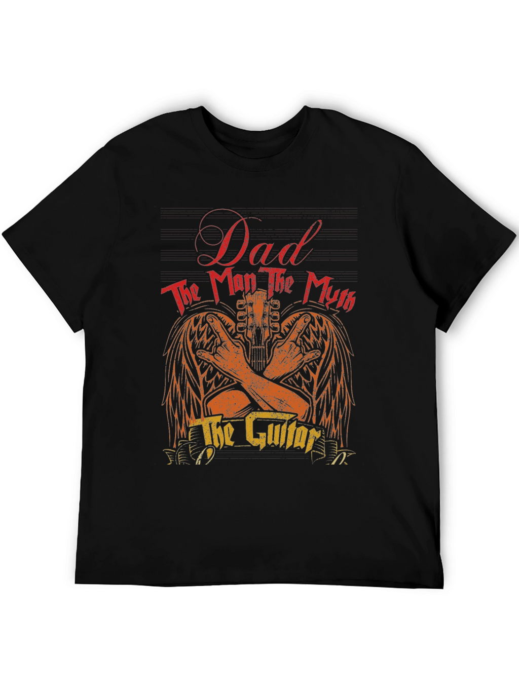 Dad Guitar Graphic T-Shirt - Rocker Fathers Day Tee