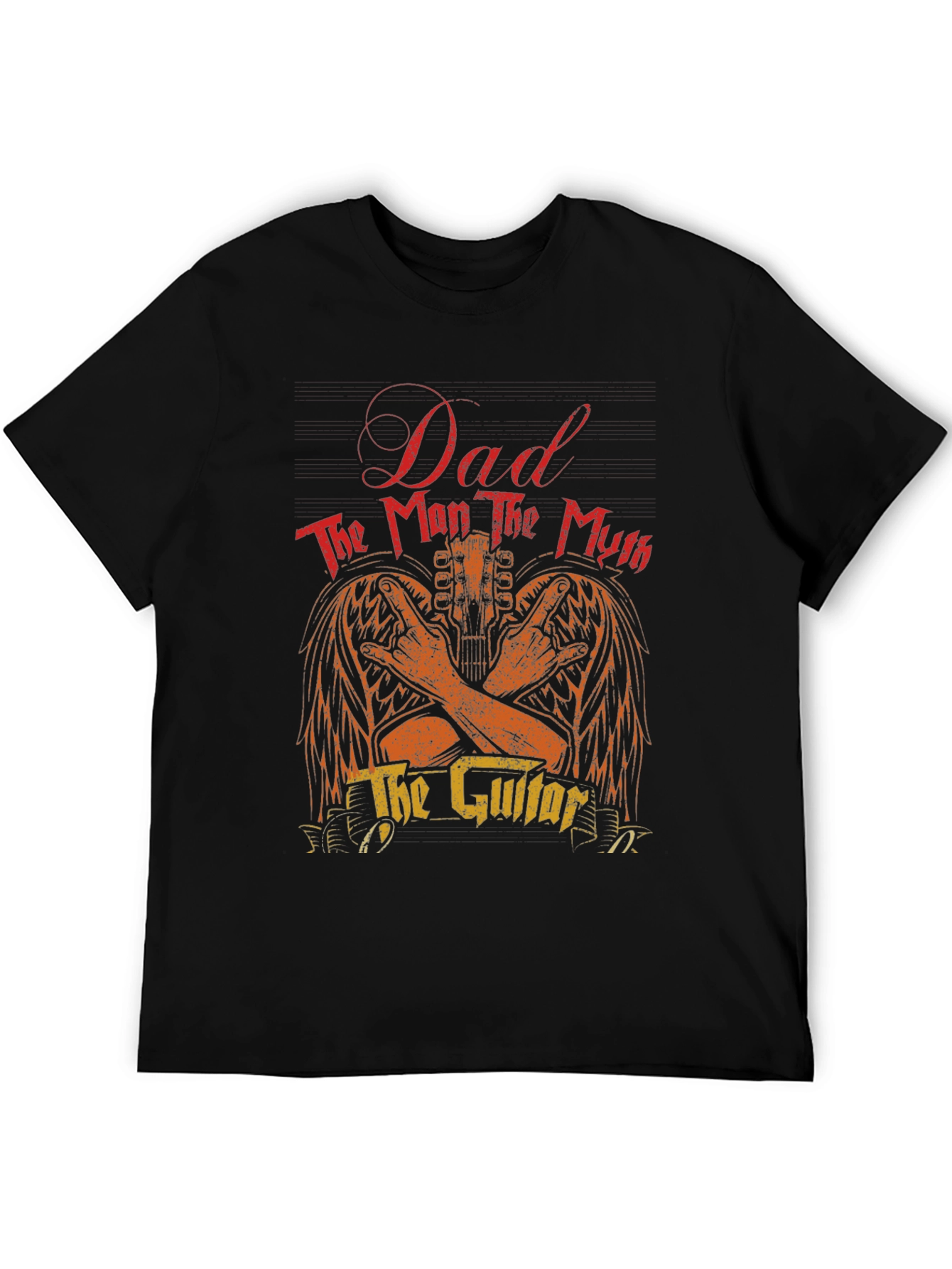 Dad Guitar Graphic T-Shirt - Rocker Fathers Day Tee
