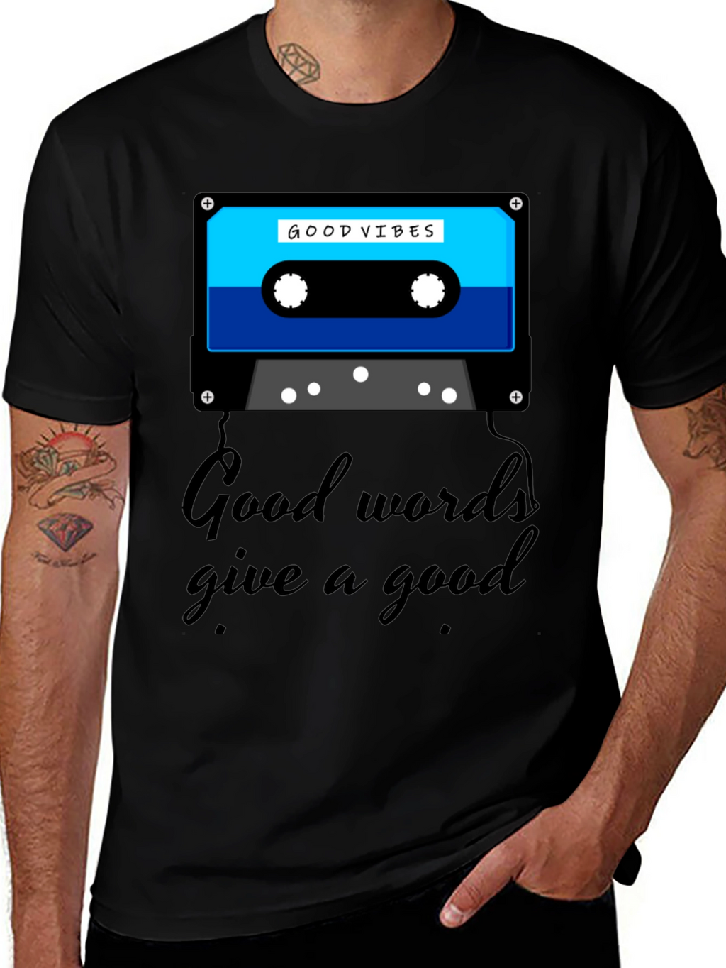 Good Vibes Cassette Graphic Tee