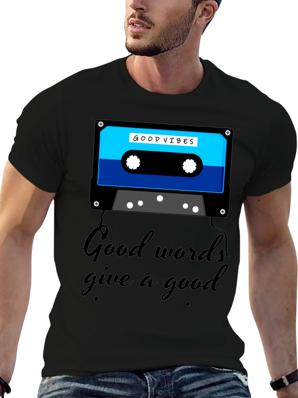 Good Vibes Cassette Graphic Tee