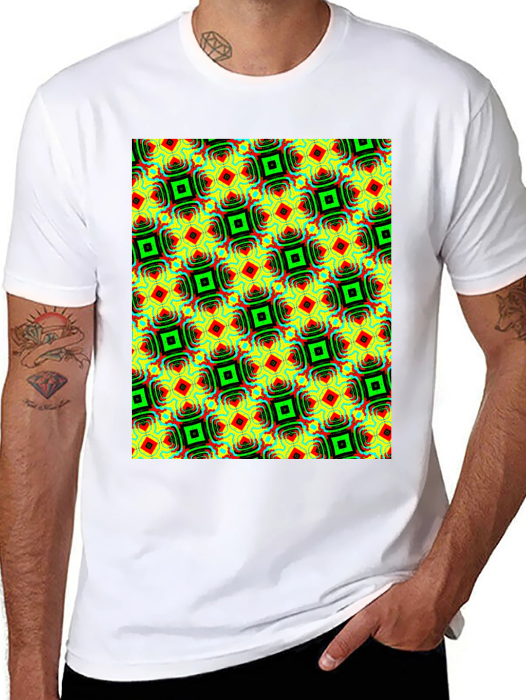Geometric Pattern Tee - Modern Art Design