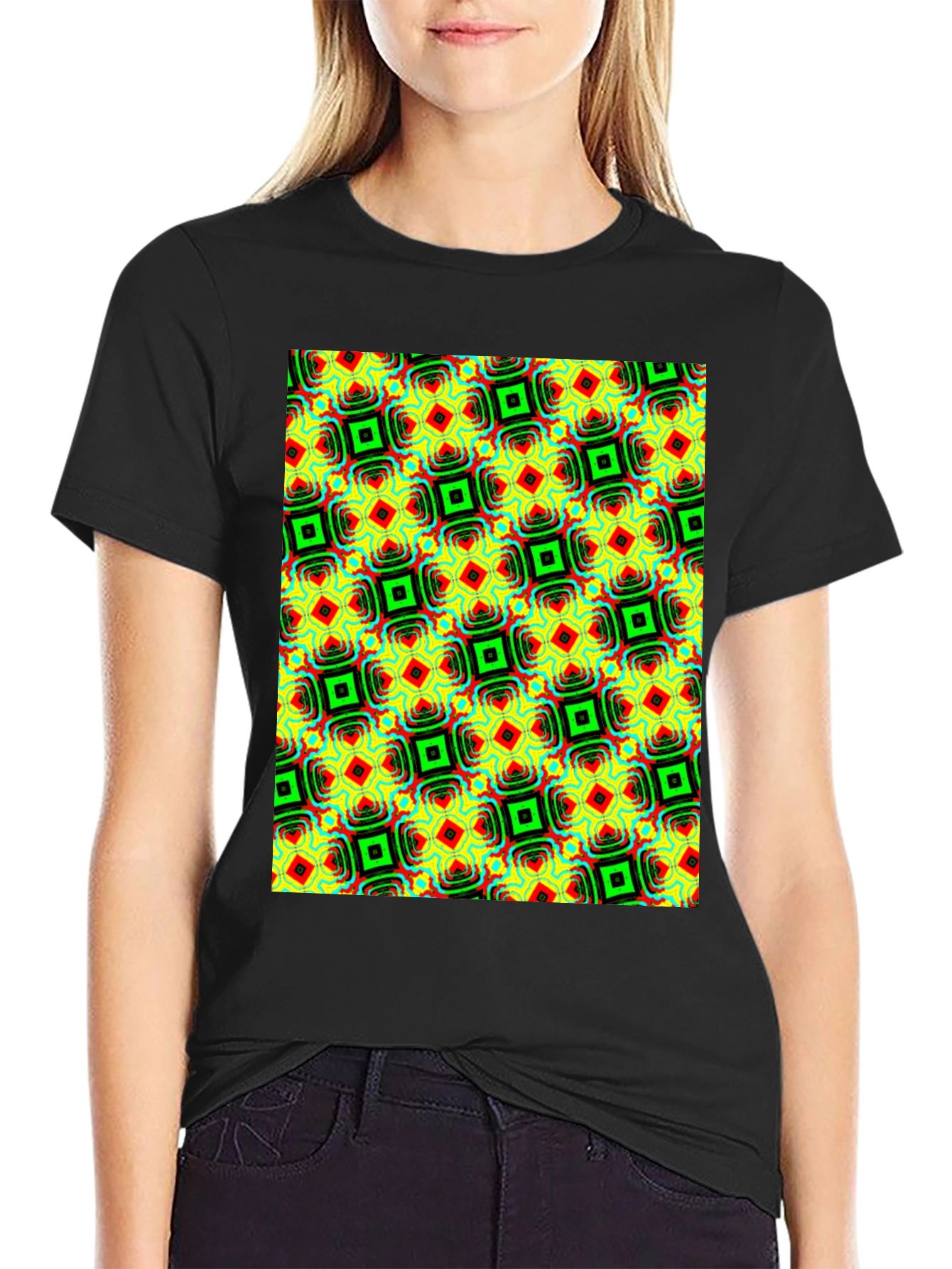 Geometric Pattern Tee - Modern Art Design