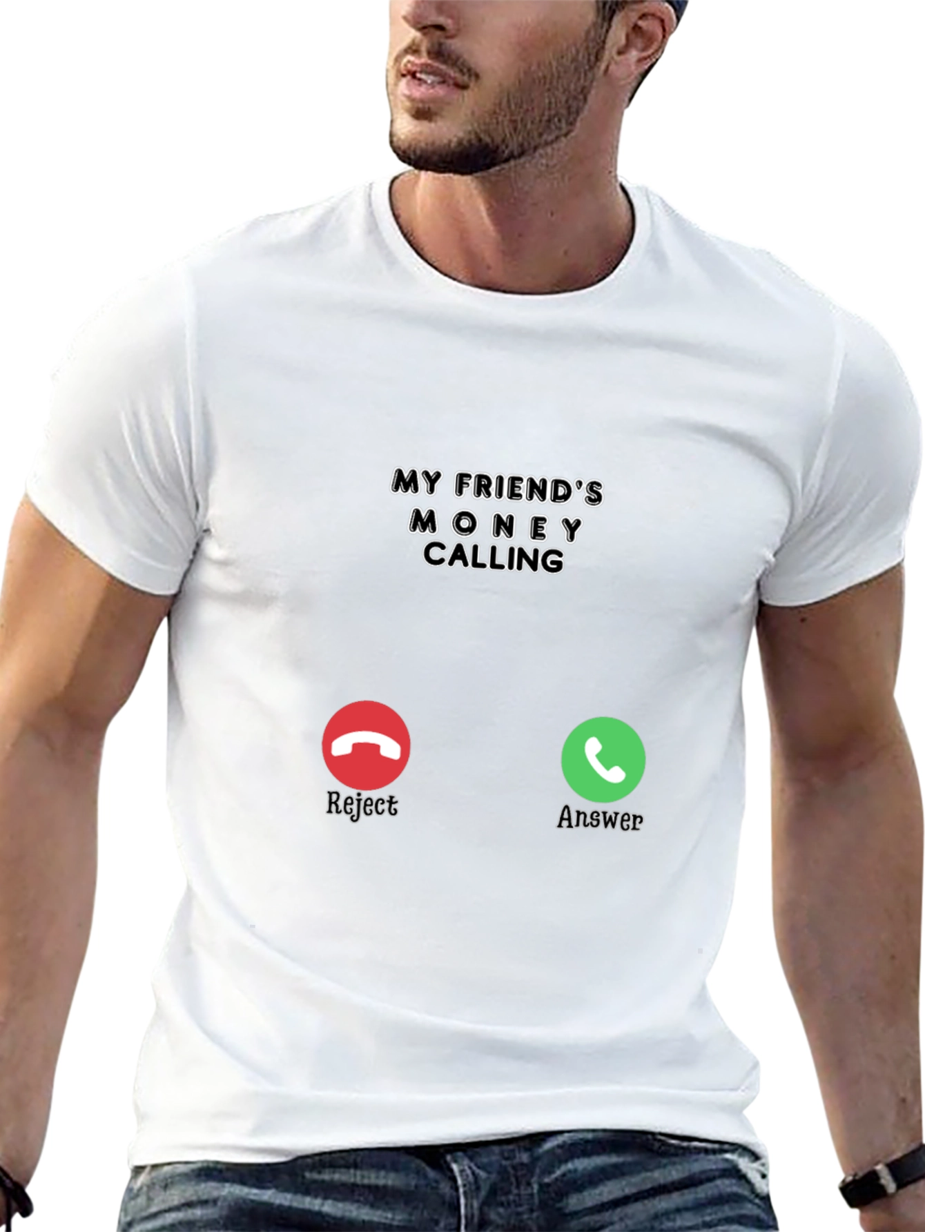 Money Calling Black T-Shirt - Funny Novelty Tee