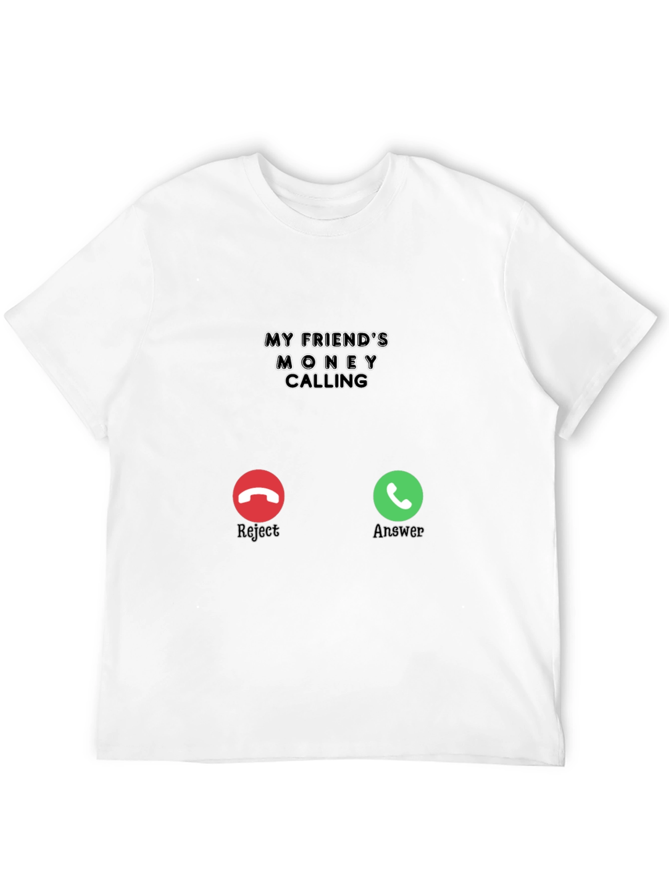 Money Calling Black T-Shirt - Funny Novelty Tee