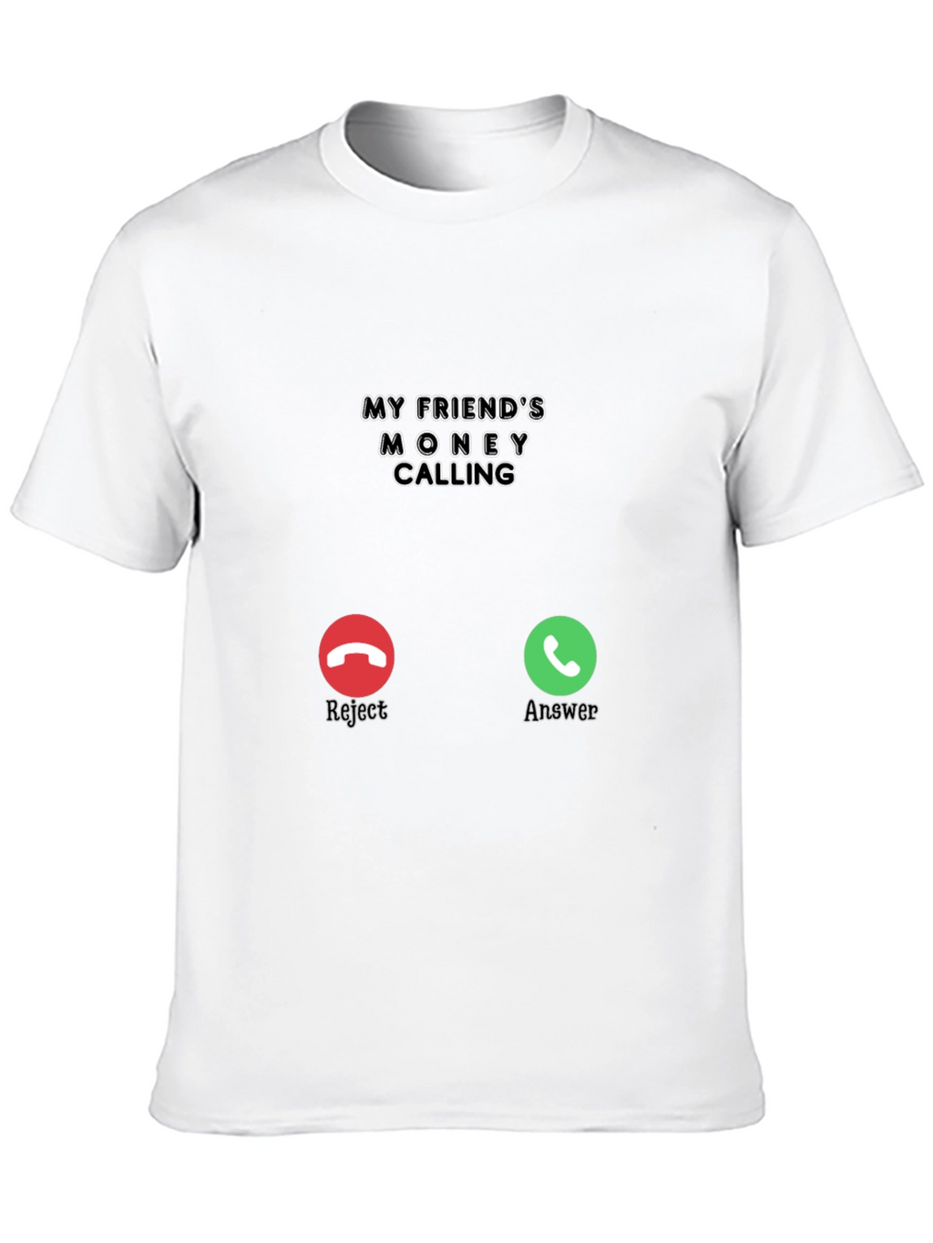 Money Calling Black T-Shirt - Funny Novelty Tee