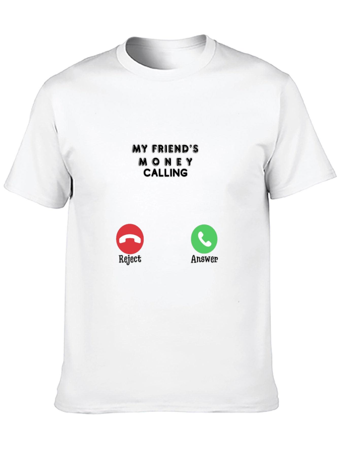 Money Calling Black T-Shirt - Funny Novelty Tee
