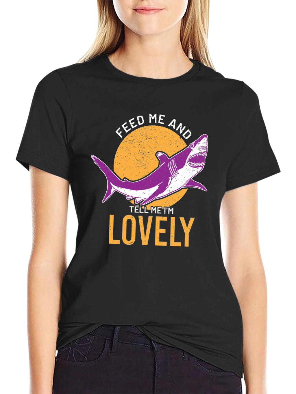 Feed Me and Tell Me Im Lovely Shark T-Shirt