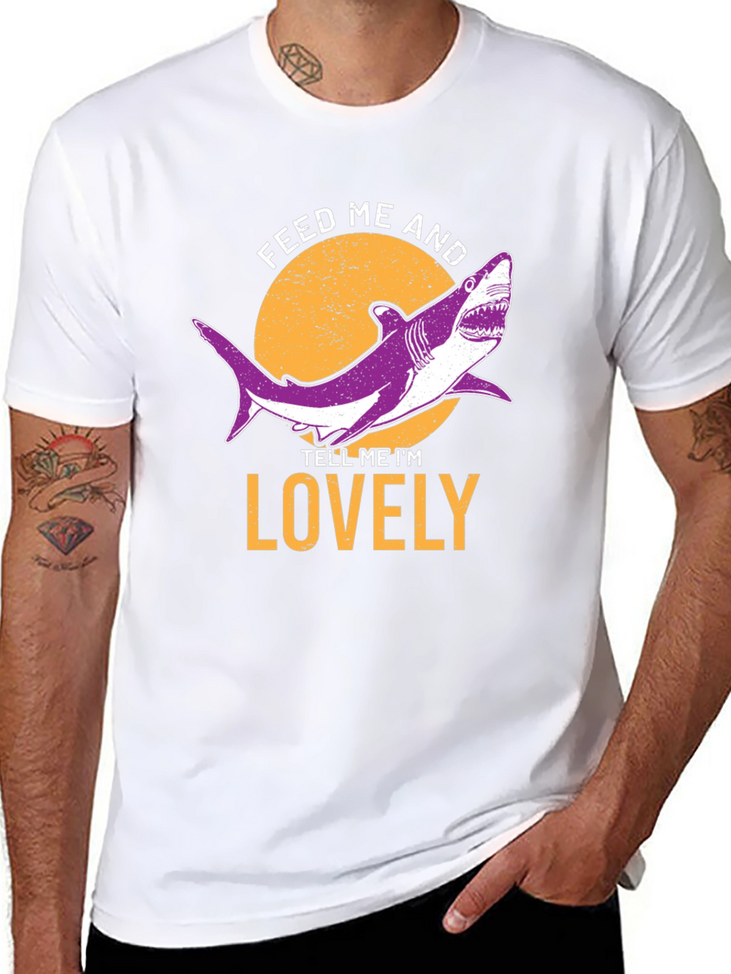 Feed Me and Tell Me Im Lovely Shark T-Shirt