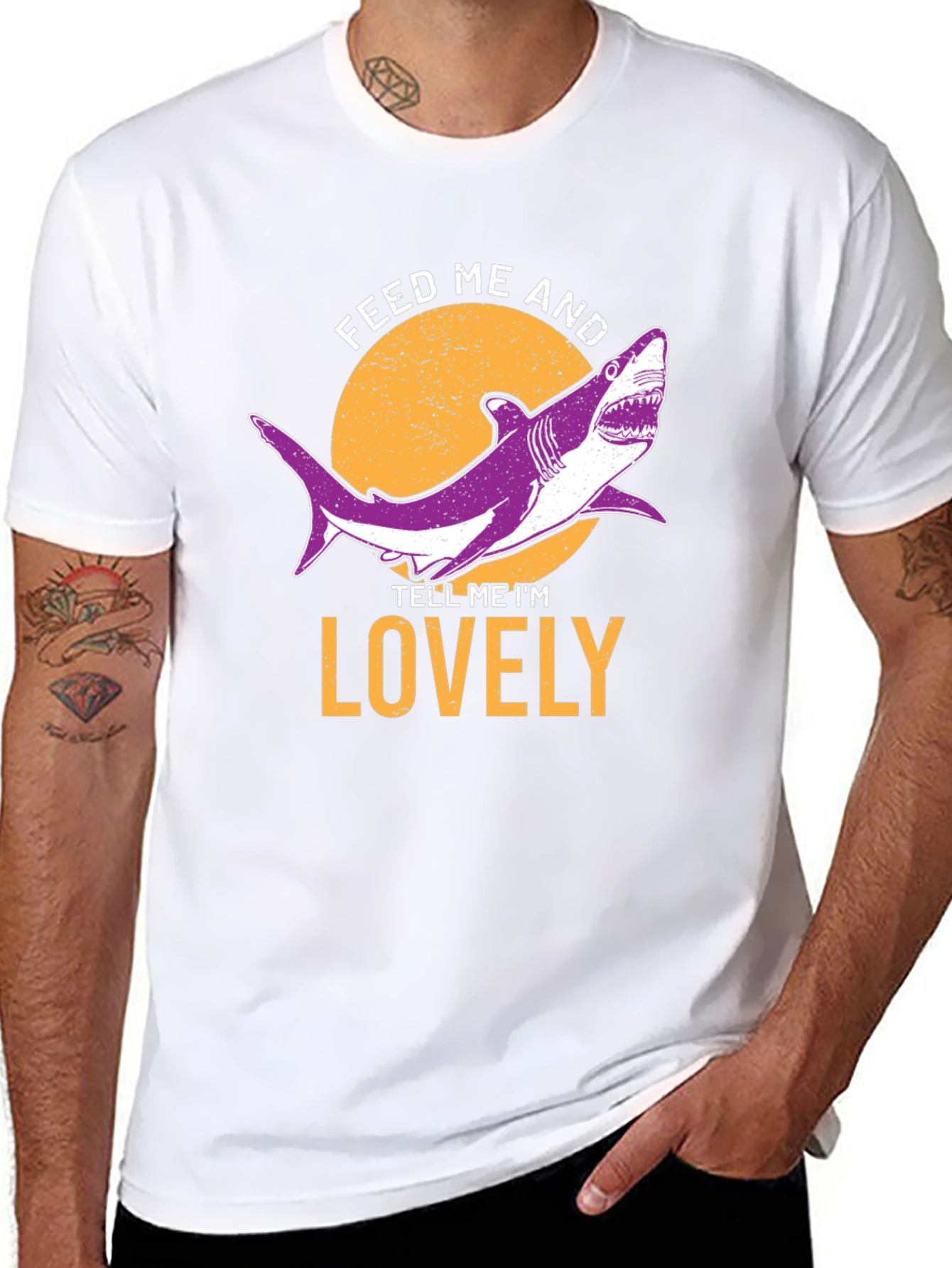 Feed Me and Tell Me Im Lovely Shark T-Shirt