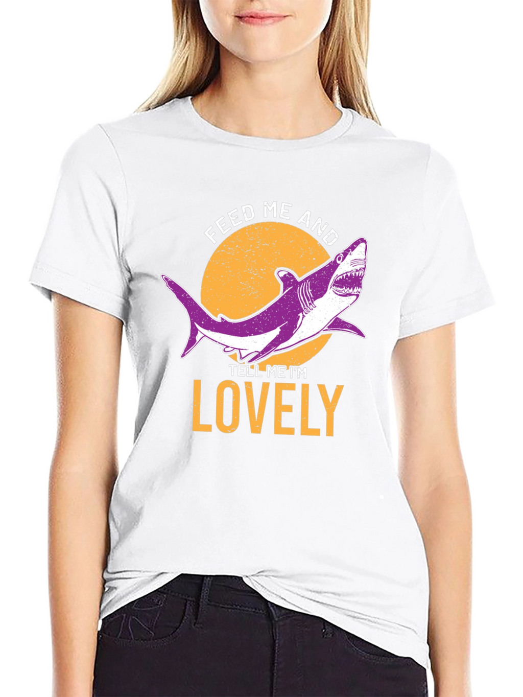 Feed Me and Tell Me Im Lovely Shark T-Shirt