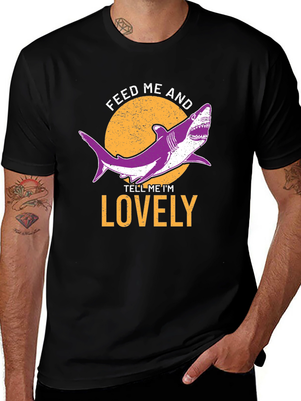 Feed Me and Tell Me Im Lovely Shark T-Shirt