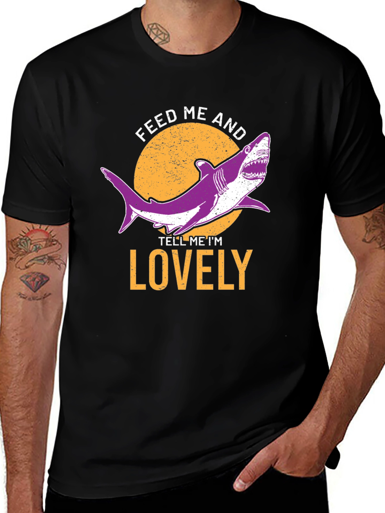 Feed Me and Tell Me Im Lovely Shark T-Shirt