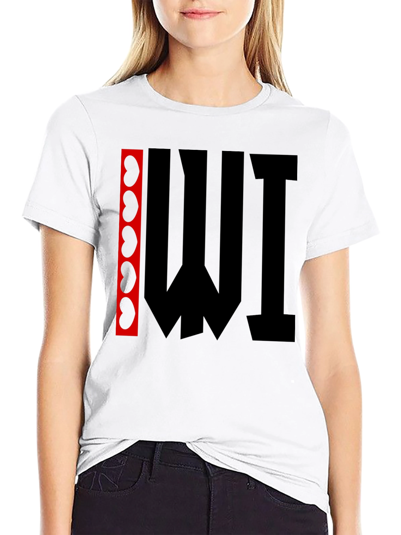 Abstract Graphic Print T-Shirt - Black