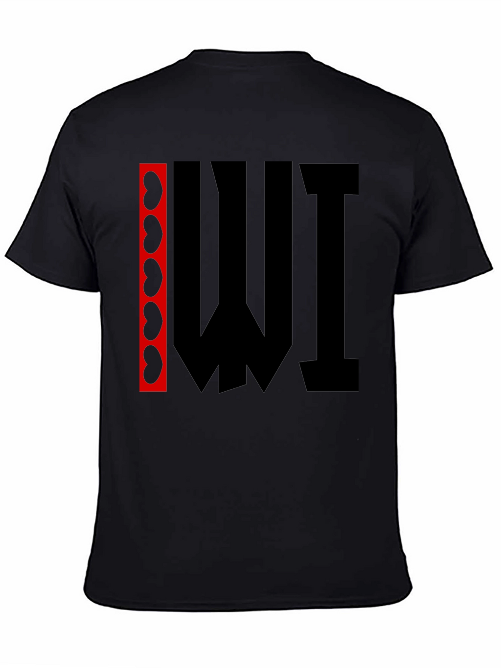 Abstract Graphic Print T-Shirt - Black