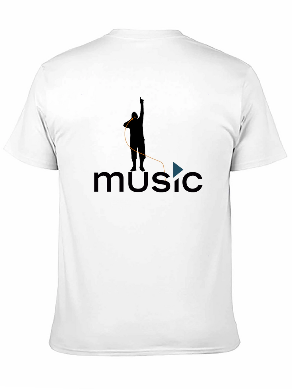 Music Lover Graphic Tee - Black Cotton Blend