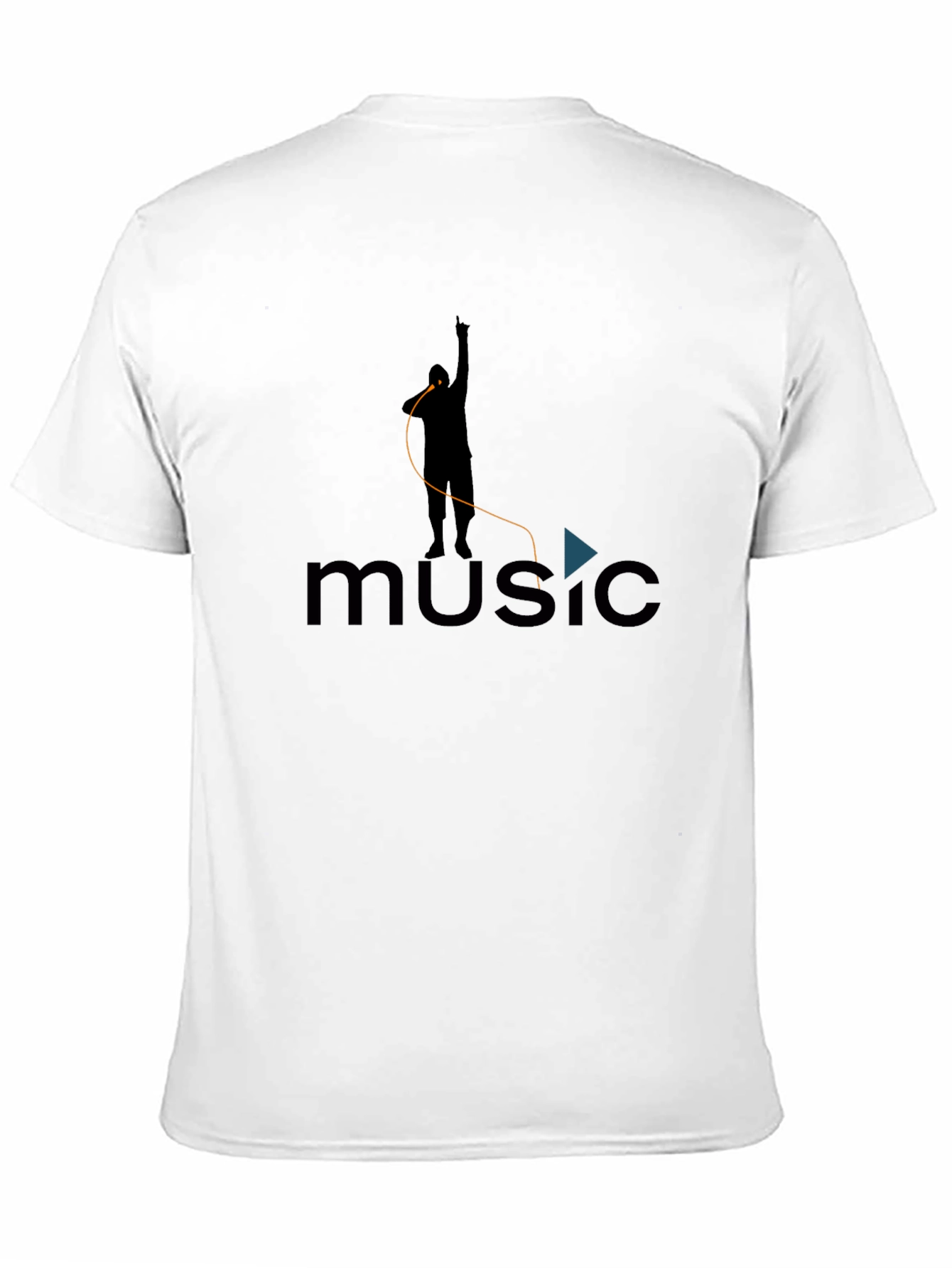 Music Lover Graphic Tee - Black Cotton Blend