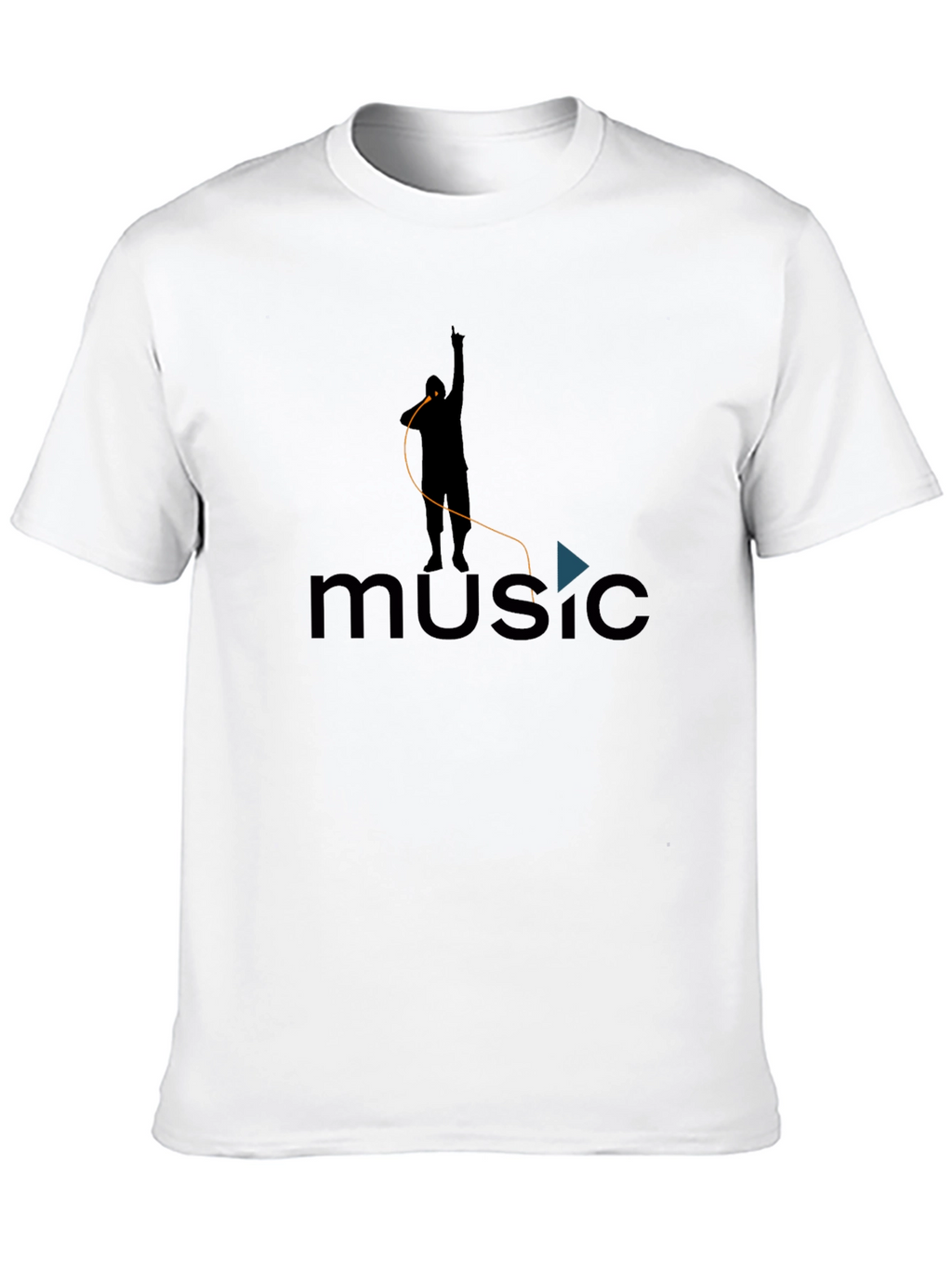 Music Lover Graphic Tee - Black Cotton Blend