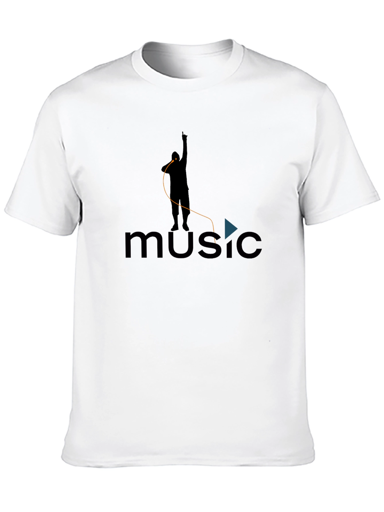 Music Lover Graphic Tee - Black Cotton Blend