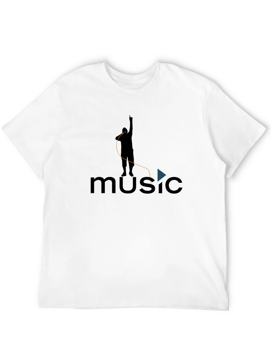 Music Lover Graphic Tee - Black Cotton Blend