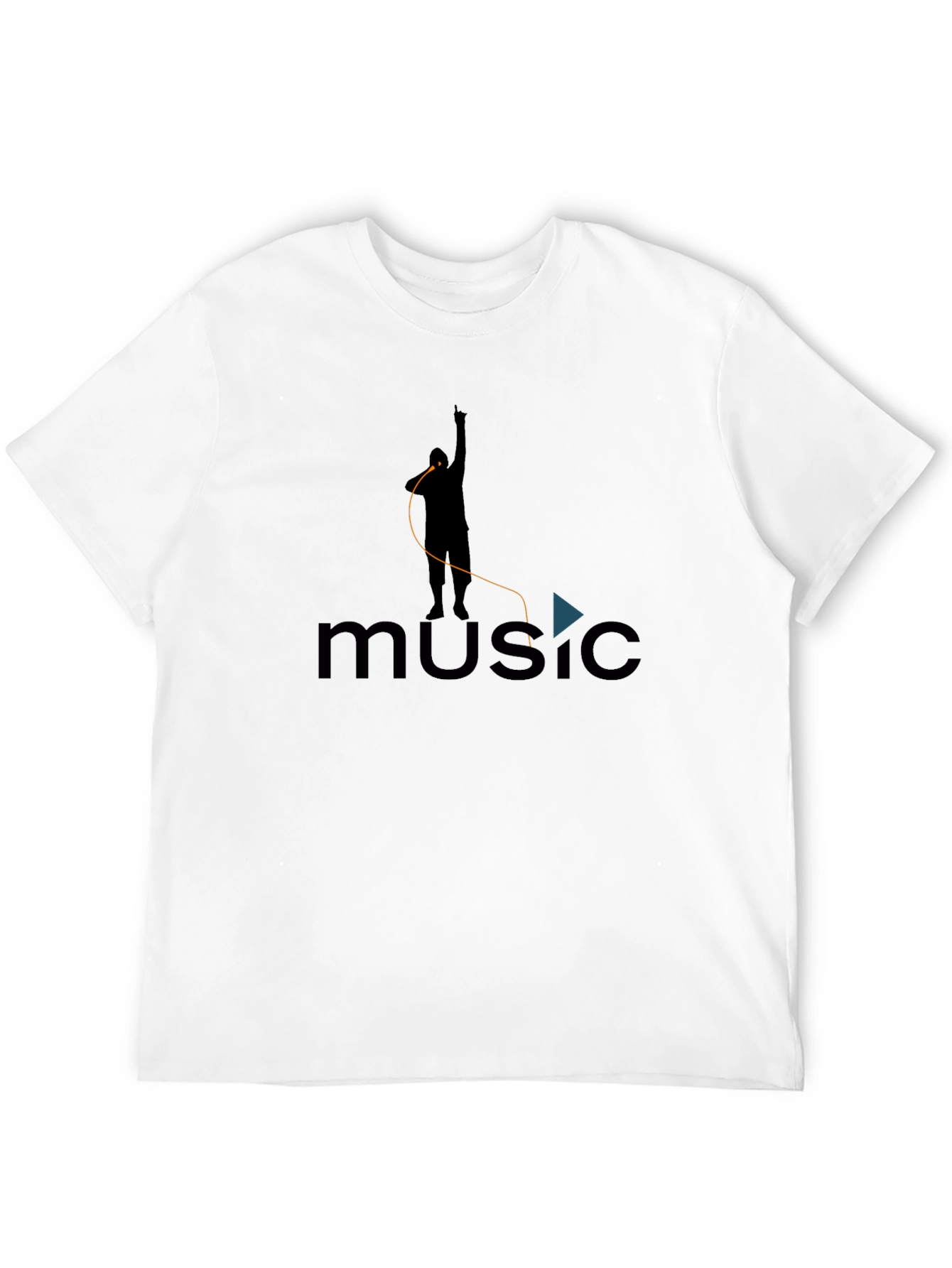 Music Lover Graphic Tee - Black Cotton Blend