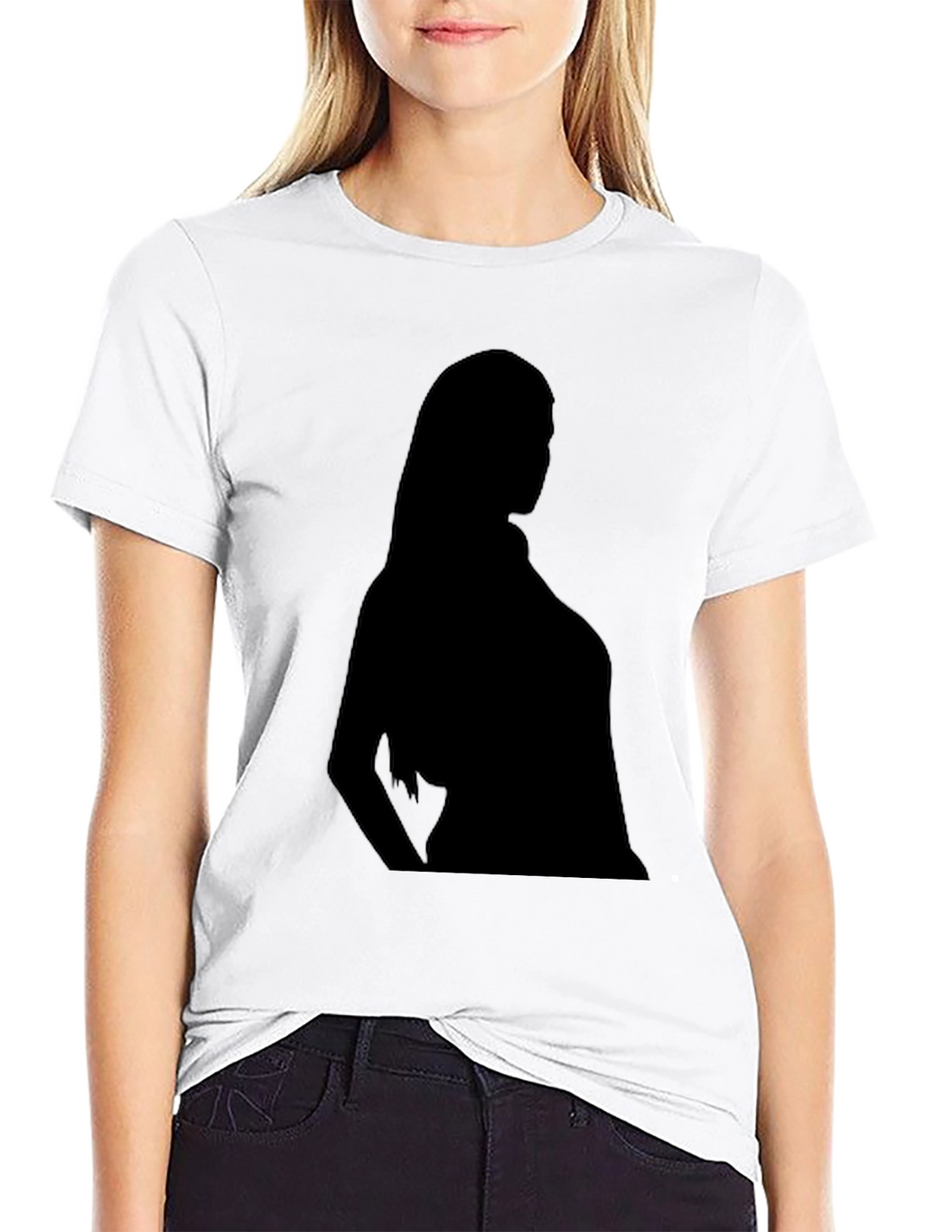 Silhouette Graphic Tee - Classic Black Cotton T-Shirt