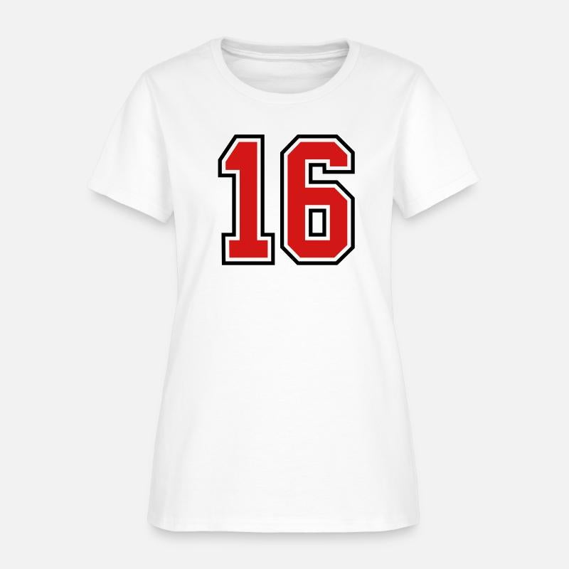 16 sports jersey football number