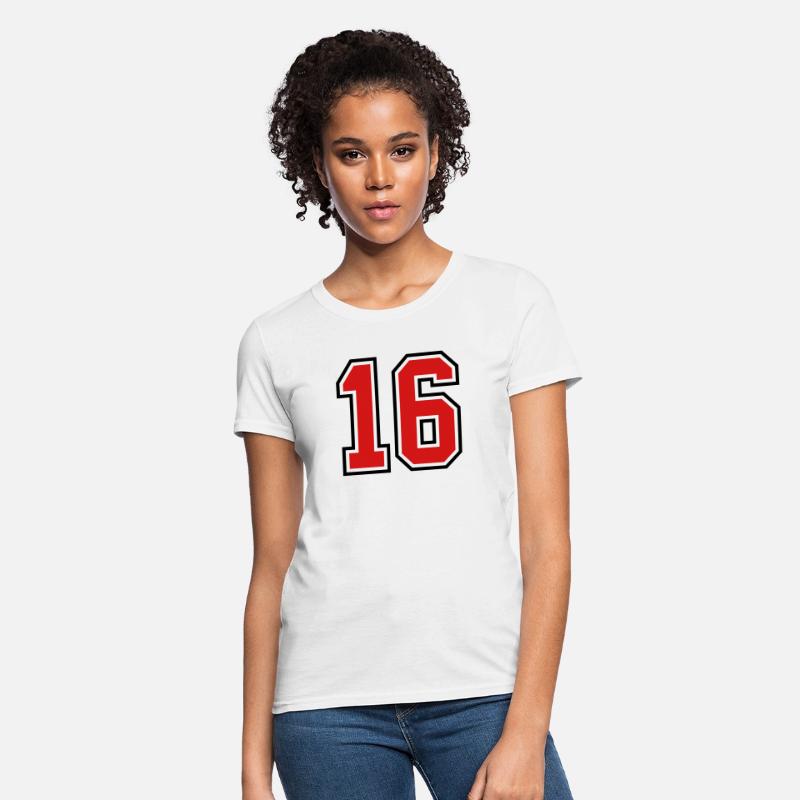 16 sports jersey football number