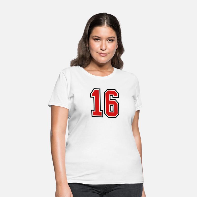 16 sports jersey football number