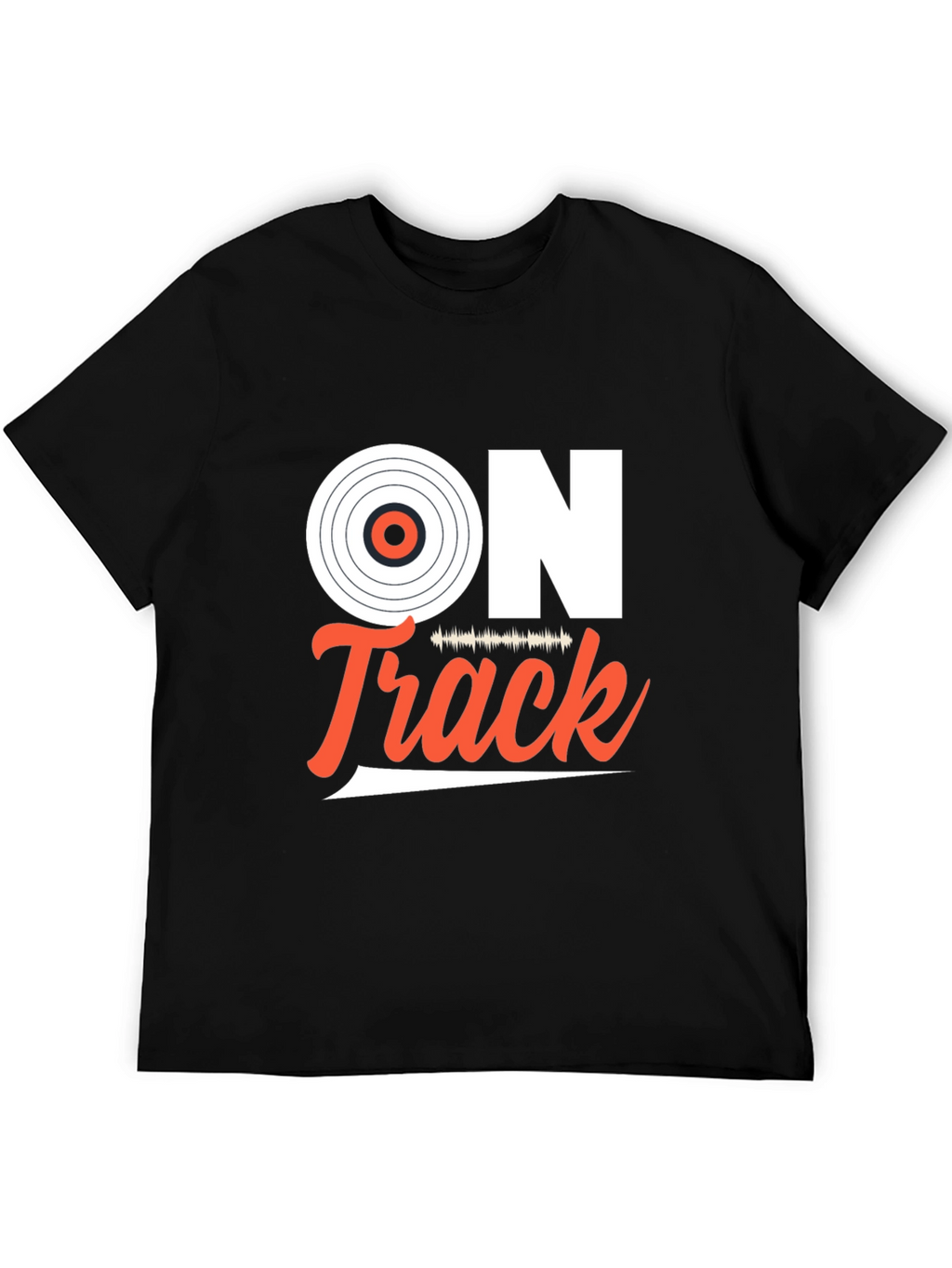 On Track Vinyl Record Graphic T-Shirt