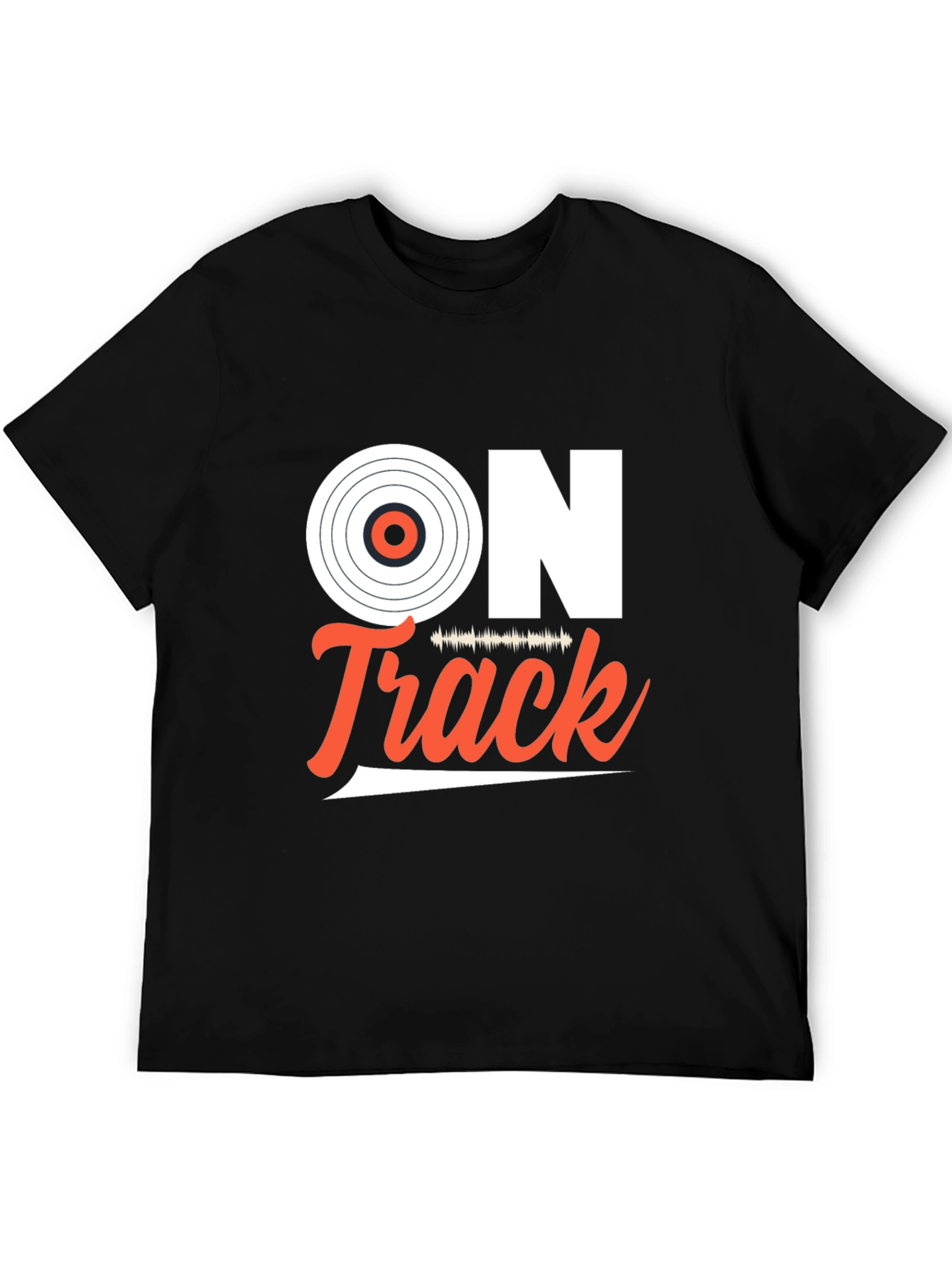 On Track Vinyl Record Graphic T-Shirt