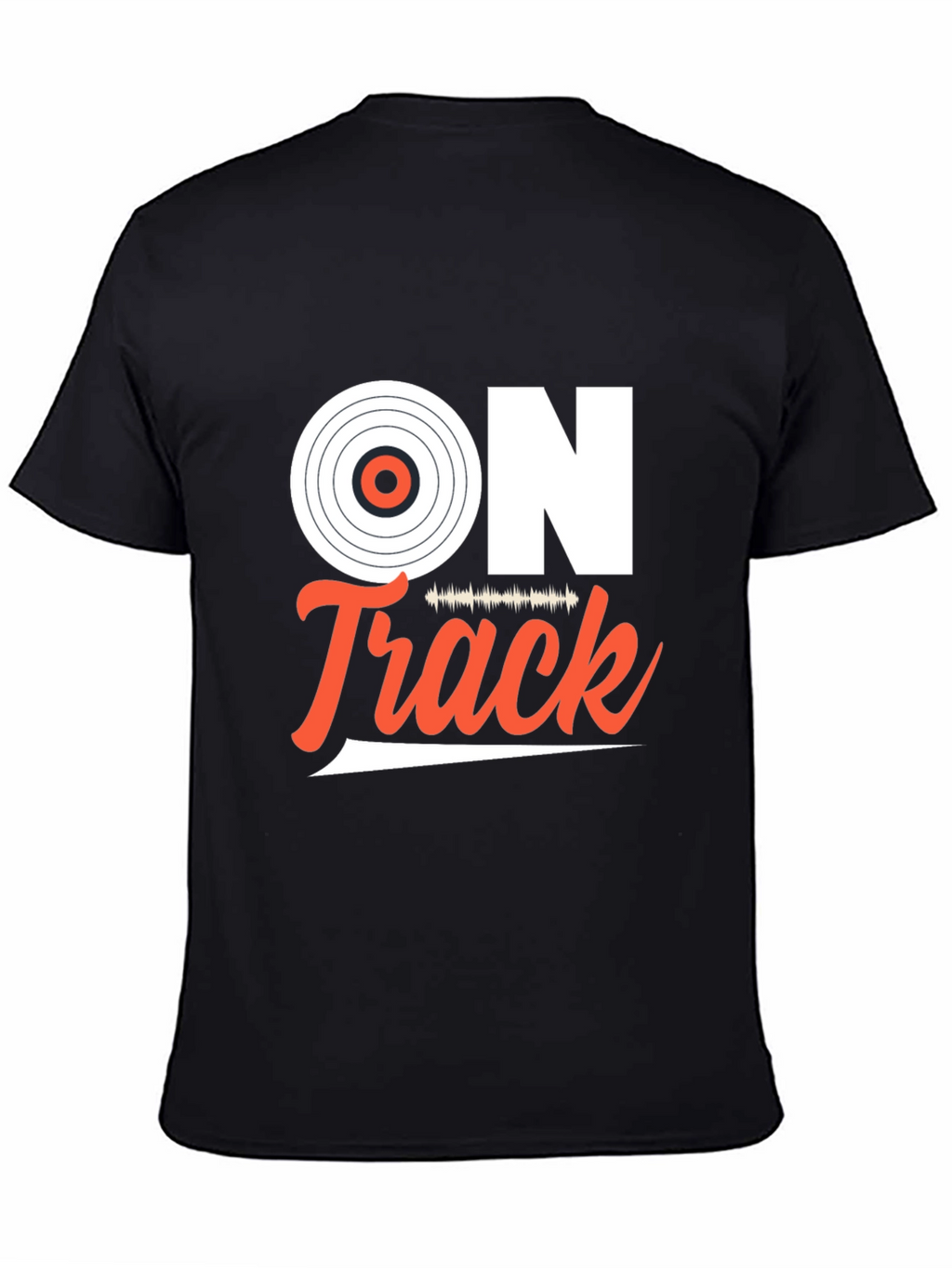 On Track Vinyl Record Graphic T-Shirt